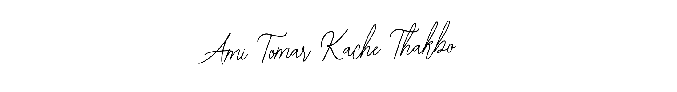 You can use this online signature creator to create a handwritten signature for the name Ami Tomar Kache Thakbo. This is the best online autograph maker. Ami Tomar Kache Thakbo signature style 12 images and pictures png