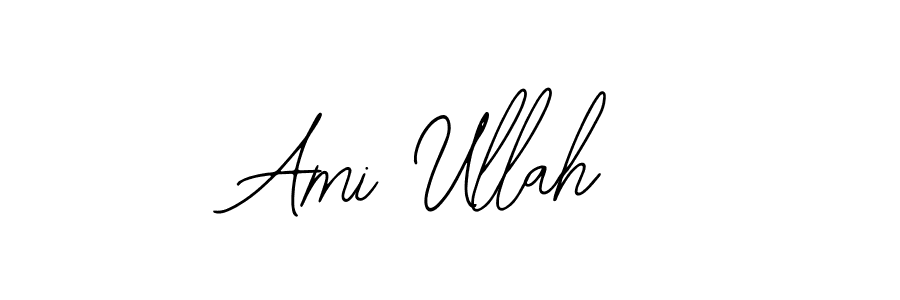 You should practise on your own different ways (Bearetta-2O07w) to write your name (Ami Ullah) in signature. don't let someone else do it for you. Ami Ullah signature style 12 images and pictures png