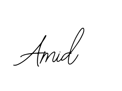 How to make Amid name signature. Use Bearetta-2O07w style for creating short signs online. This is the latest handwritten sign. Amid signature style 12 images and pictures png
