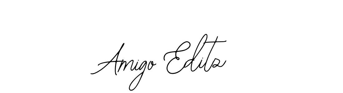 How to make Amigo Editz name signature. Use Bearetta-2O07w style for creating short signs online. This is the latest handwritten sign. Amigo Editz signature style 12 images and pictures png