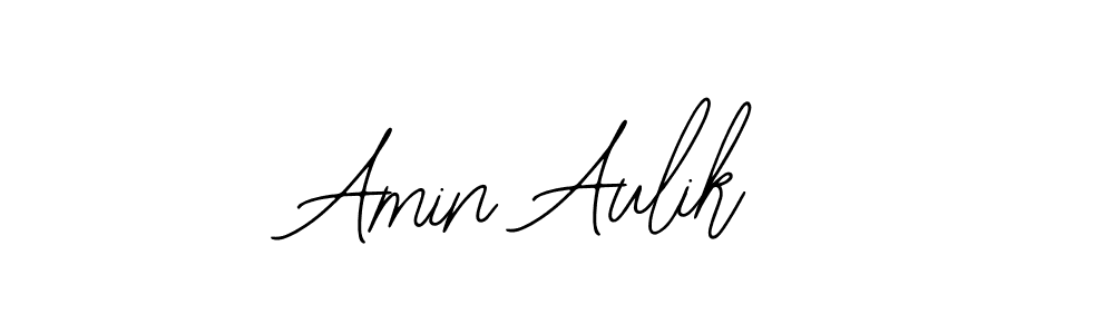 Use a signature maker to create a handwritten signature online. With this signature software, you can design (Bearetta-2O07w) your own signature for name Amin Aulik. Amin Aulik signature style 12 images and pictures png