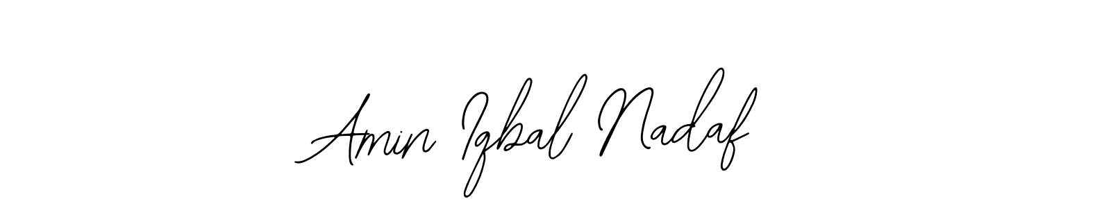 How to make Amin Iqbal Nadaf name signature. Use Bearetta-2O07w style for creating short signs online. This is the latest handwritten sign. Amin Iqbal Nadaf signature style 12 images and pictures png