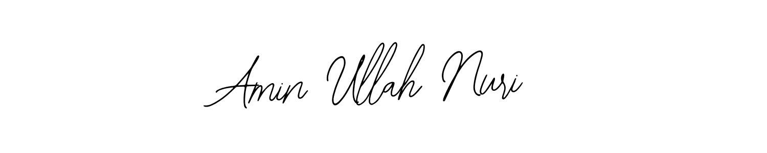 Use a signature maker to create a handwritten signature online. With this signature software, you can design (Bearetta-2O07w) your own signature for name Amin Ullah Nuri. Amin Ullah Nuri signature style 12 images and pictures png