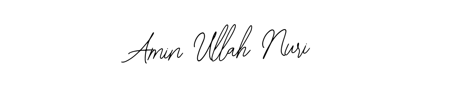 Use a signature maker to create a handwritten signature online. With this signature software, you can design (Bearetta-2O07w) your own signature for name Amin Ullah Nuri. Amin Ullah Nuri signature style 12 images and pictures png