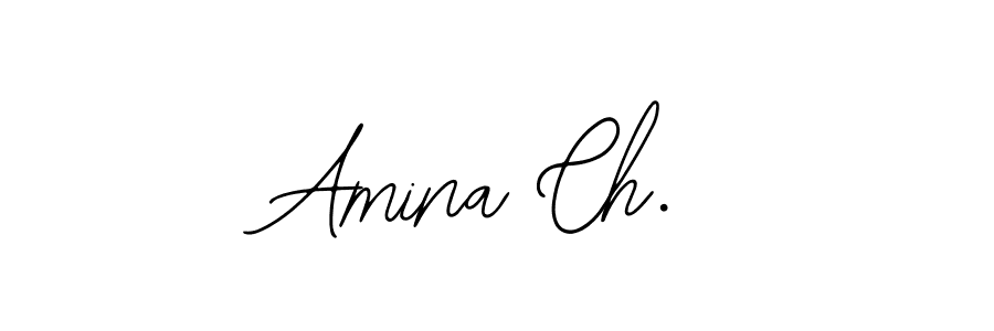 How to make Amina Ch. name signature. Use Bearetta-2O07w style for creating short signs online. This is the latest handwritten sign. Amina Ch. signature style 12 images and pictures png