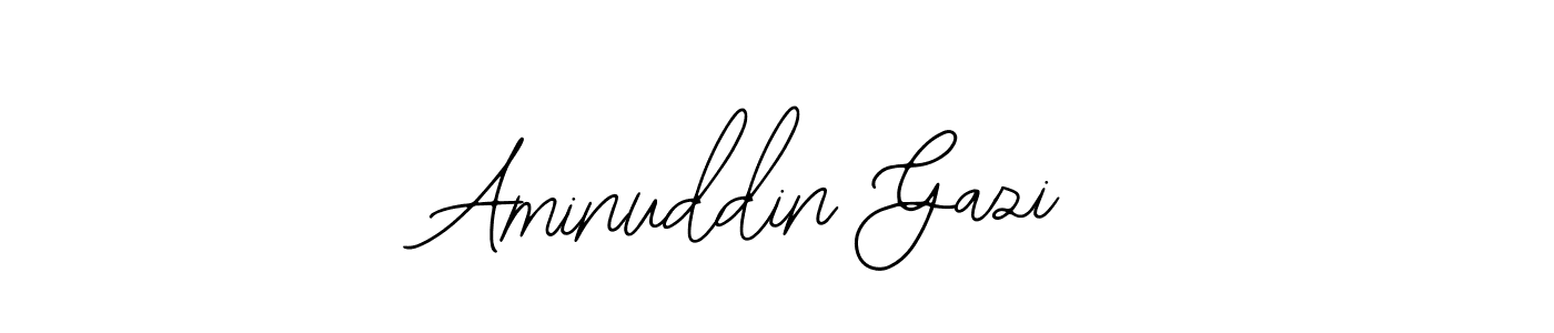 Design your own signature with our free online signature maker. With this signature software, you can create a handwritten (Bearetta-2O07w) signature for name Aminuddin Gazi. Aminuddin Gazi signature style 12 images and pictures png