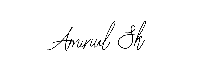 if you are searching for the best signature style for your name Aminul Sk. so please give up your signature search. here we have designed multiple signature styles  using Bearetta-2O07w. Aminul Sk signature style 12 images and pictures png