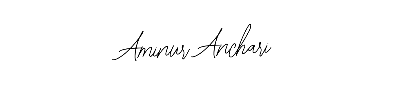 The best way (Bearetta-2O07w) to make a short signature is to pick only two or three words in your name. The name Aminur Anchari include a total of six letters. For converting this name. Aminur Anchari signature style 12 images and pictures png