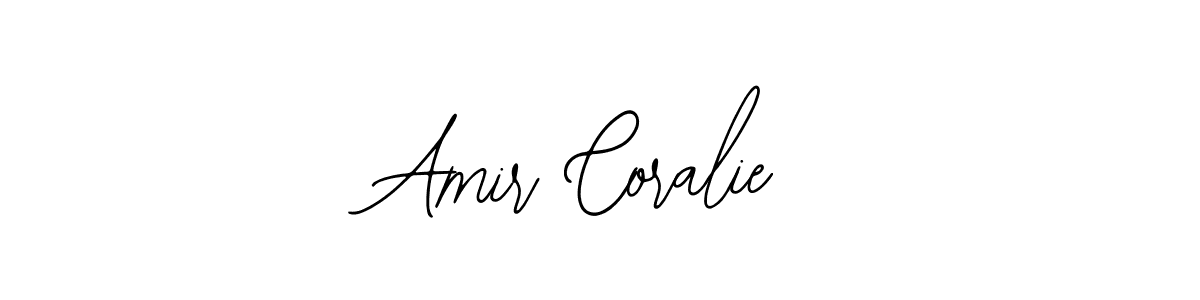 How to make Amir Coralie name signature. Use Bearetta-2O07w style for creating short signs online. This is the latest handwritten sign. Amir Coralie signature style 12 images and pictures png