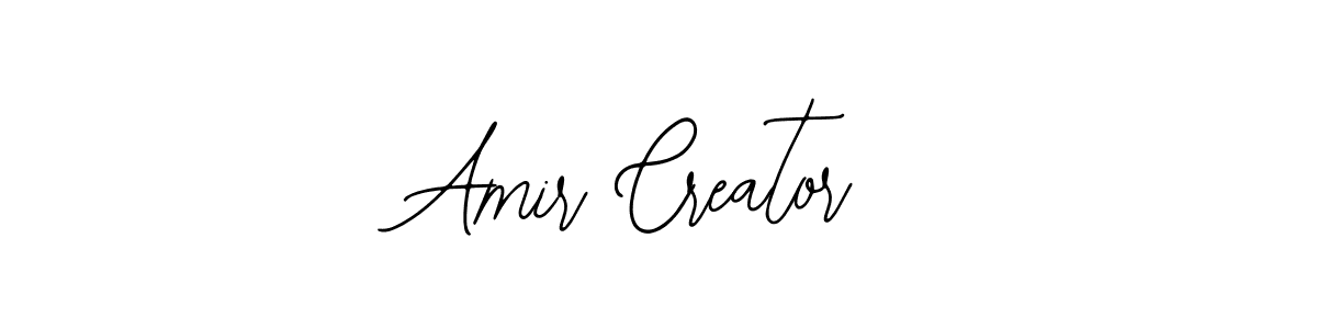 You should practise on your own different ways (Bearetta-2O07w) to write your name (Amir Creator) in signature. don't let someone else do it for you. Amir Creator signature style 12 images and pictures png