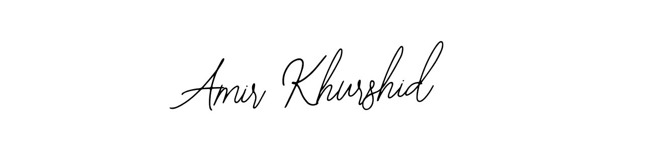 Also You can easily find your signature by using the search form. We will create Amir Khurshid name handwritten signature images for you free of cost using Bearetta-2O07w sign style. Amir Khurshid signature style 12 images and pictures png