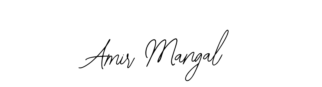 How to make Amir Mangal name signature. Use Bearetta-2O07w style for creating short signs online. This is the latest handwritten sign. Amir Mangal signature style 12 images and pictures png