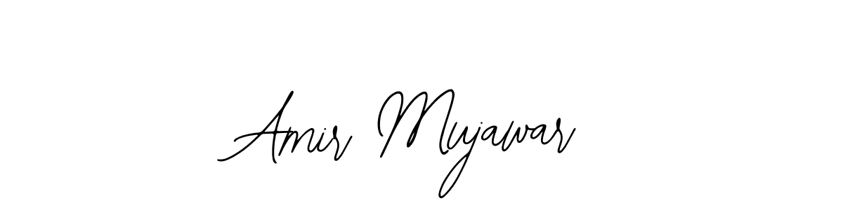 How to make Amir Mujawar name signature. Use Bearetta-2O07w style for creating short signs online. This is the latest handwritten sign. Amir Mujawar signature style 12 images and pictures png