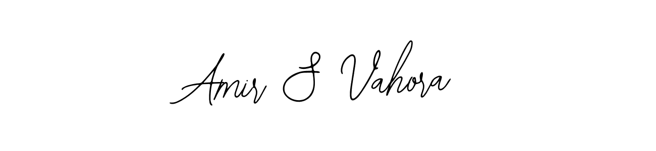 if you are searching for the best signature style for your name Amir S Vahora. so please give up your signature search. here we have designed multiple signature styles  using Bearetta-2O07w. Amir S Vahora signature style 12 images and pictures png