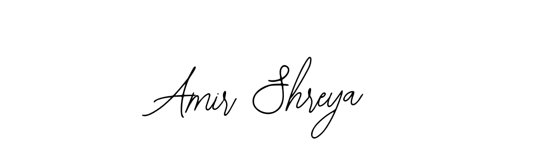How to make Amir Shreya signature? Bearetta-2O07w is a professional autograph style. Create handwritten signature for Amir Shreya name. Amir Shreya signature style 12 images and pictures png