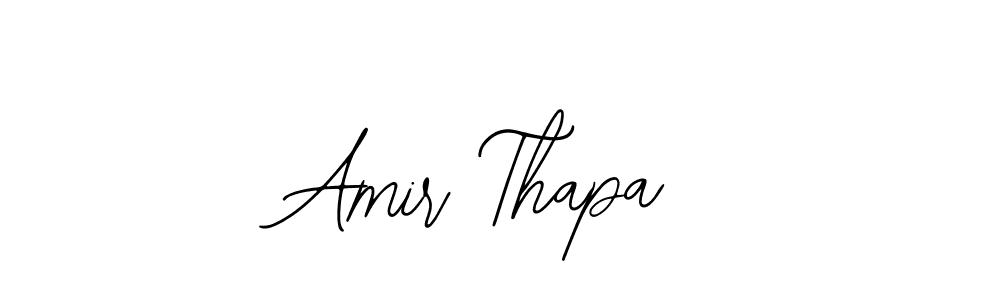 if you are searching for the best signature style for your name Amir Thapa. so please give up your signature search. here we have designed multiple signature styles  using Bearetta-2O07w. Amir Thapa signature style 12 images and pictures png