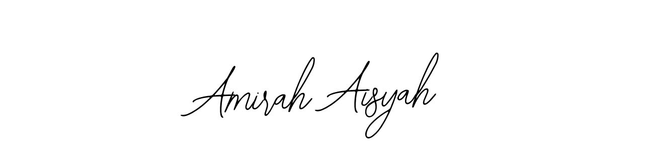 Make a beautiful signature design for name Amirah Aisyah. With this signature (Bearetta-2O07w) style, you can create a handwritten signature for free. Amirah Aisyah signature style 12 images and pictures png