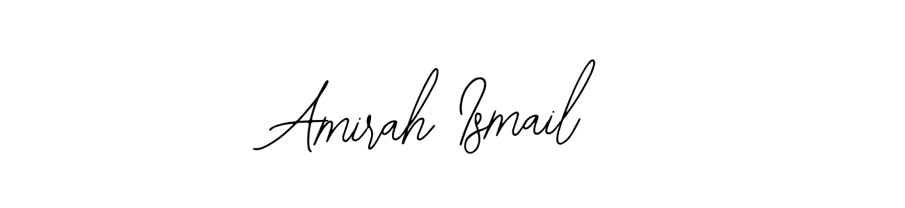 How to make Amirah Ismail name signature. Use Bearetta-2O07w style for creating short signs online. This is the latest handwritten sign. Amirah Ismail signature style 12 images and pictures png