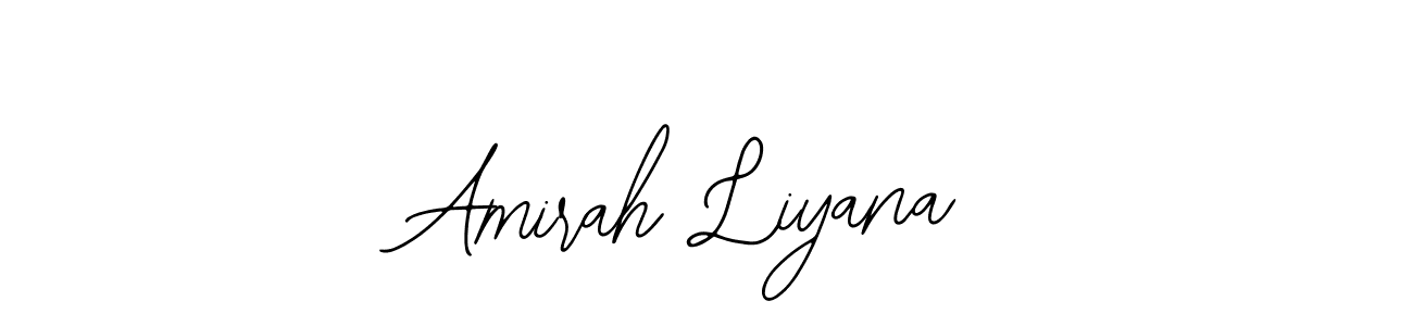 How to make Amirah Liyana name signature. Use Bearetta-2O07w style for creating short signs online. This is the latest handwritten sign. Amirah Liyana signature style 12 images and pictures png