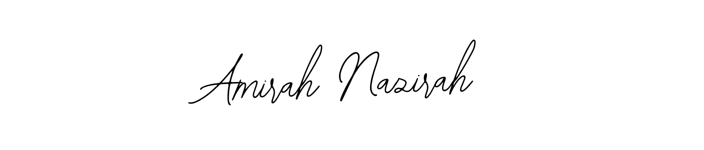 Use a signature maker to create a handwritten signature online. With this signature software, you can design (Bearetta-2O07w) your own signature for name Amirah Nazirah. Amirah Nazirah signature style 12 images and pictures png