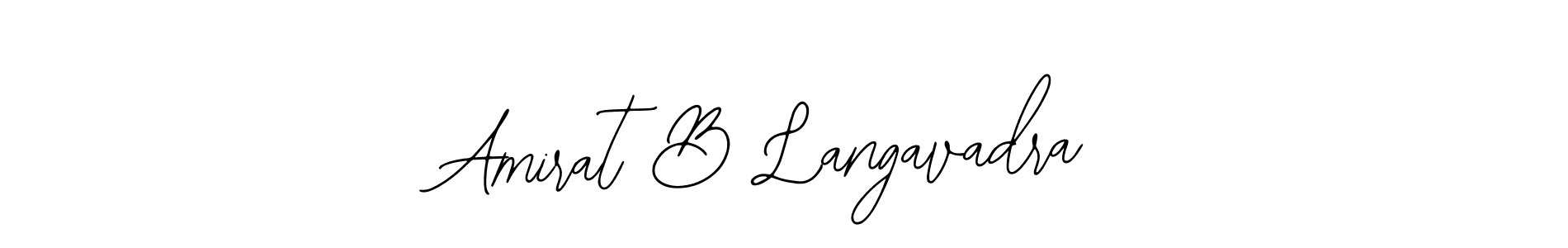 The best way (Bearetta-2O07w) to make a short signature is to pick only two or three words in your name. The name Amirat B Langavadra include a total of six letters. For converting this name. Amirat B Langavadra signature style 12 images and pictures png