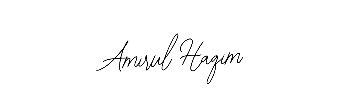 The best way (Bearetta-2O07w) to make a short signature is to pick only two or three words in your name. The name Amirul Haqim include a total of six letters. For converting this name. Amirul Haqim signature style 12 images and pictures png
