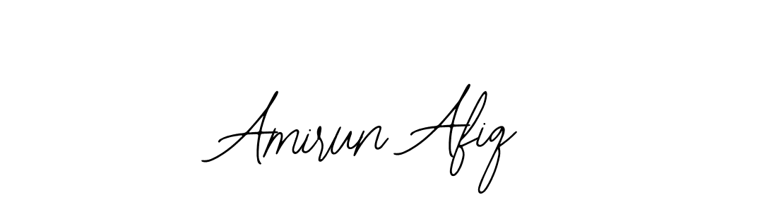 Design your own signature with our free online signature maker. With this signature software, you can create a handwritten (Bearetta-2O07w) signature for name Amirun Afiq. Amirun Afiq signature style 12 images and pictures png