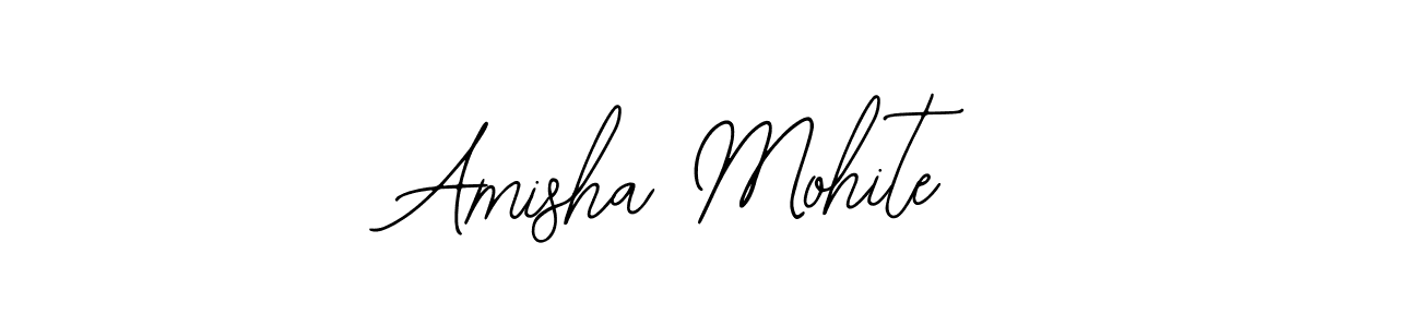 Also You can easily find your signature by using the search form. We will create Amisha Mohite name handwritten signature images for you free of cost using Bearetta-2O07w sign style. Amisha Mohite signature style 12 images and pictures png