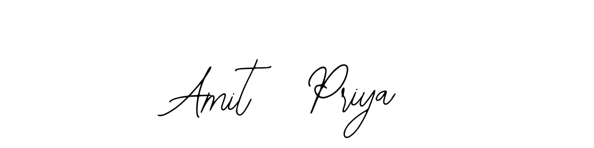 Also You can easily find your signature by using the search form. We will create Amit   Priya name handwritten signature images for you free of cost using Bearetta-2O07w sign style. Amit   Priya signature style 12 images and pictures png