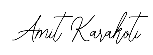 Designed for modern professionals: Amit Karakoti name signature crafted with Bearetta-2O07w script. Ready for digital PDF workflows. Amit Karakoti signature style 12 images and pictures png