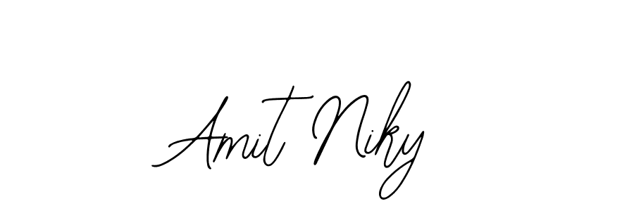 The best way (Bearetta-2O07w) to make a short signature is to pick only two or three words in your name. The name Amit Niky include a total of six letters. For converting this name. Amit Niky signature style 12 images and pictures png