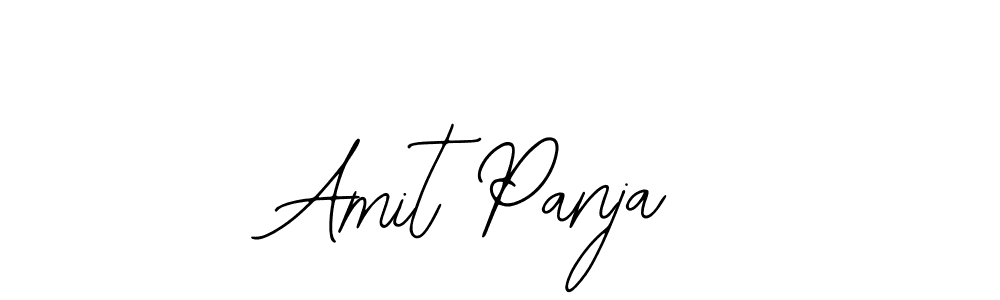 How to make Amit Panja name signature. Use Bearetta-2O07w style for creating short signs online. This is the latest handwritten sign. Amit Panja signature style 12 images and pictures png