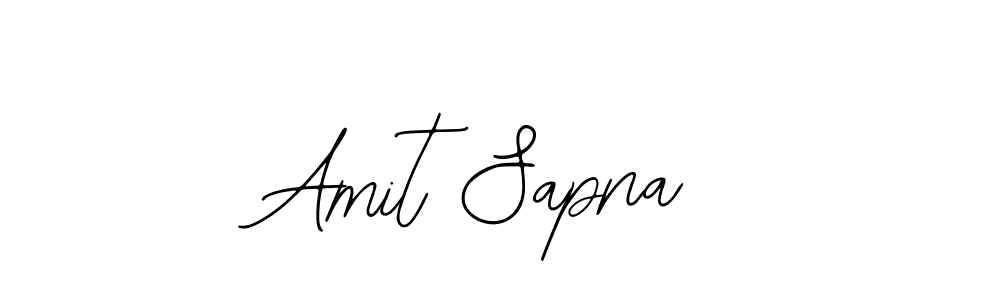 How to make Amit Sapna name signature. Use Bearetta-2O07w style for creating short signs online. This is the latest handwritten sign. Amit Sapna signature style 12 images and pictures png