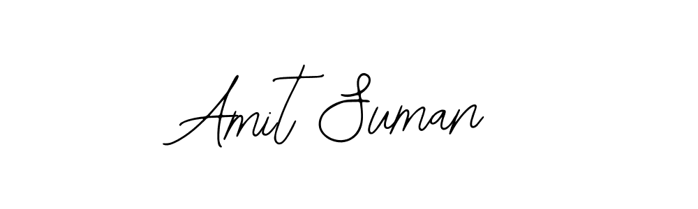 How to make Amit Suman name signature. Use Bearetta-2O07w style for creating short signs online. This is the latest handwritten sign. Amit Suman signature style 12 images and pictures png