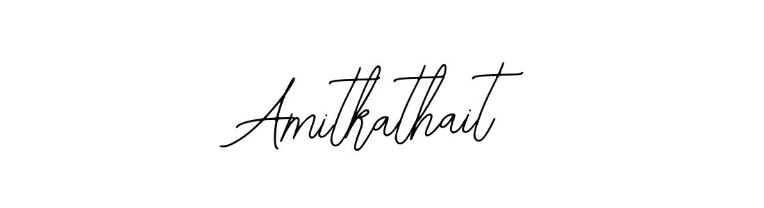 How to make Amitkathait name signature. Use Bearetta-2O07w style for creating short signs online. This is the latest handwritten sign. Amitkathait signature style 12 images and pictures png