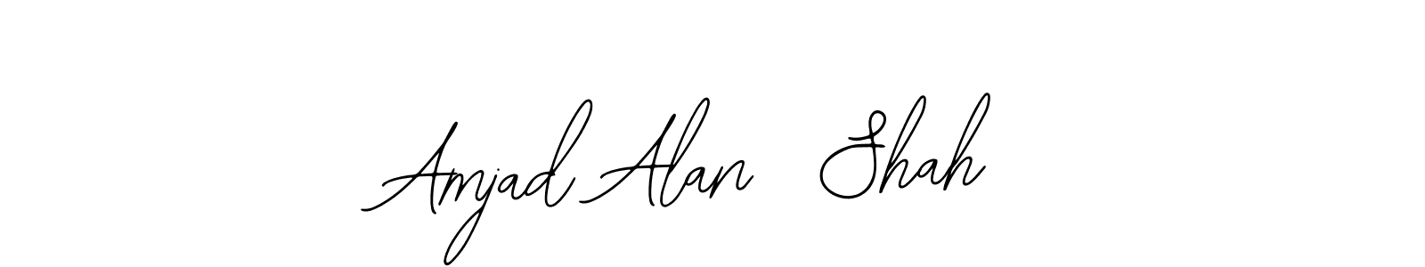 if you are searching for the best signature style for your name Amjad Alan  Shah. so please give up your signature search. here we have designed multiple signature styles  using Bearetta-2O07w. Amjad Alan  Shah signature style 12 images and pictures png