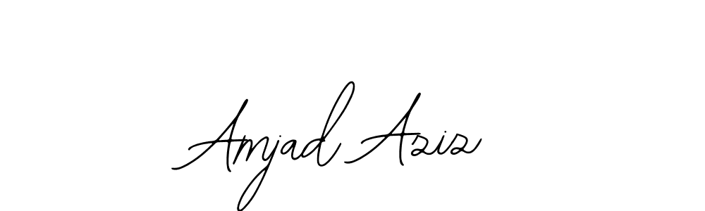 Bearetta-2O07w is a professional signature style that is perfect for those who want to add a touch of class to their signature. It is also a great choice for those who want to make their signature more unique. Get Amjad Aziz name to fancy signature for free. Amjad Aziz signature style 12 images and pictures png