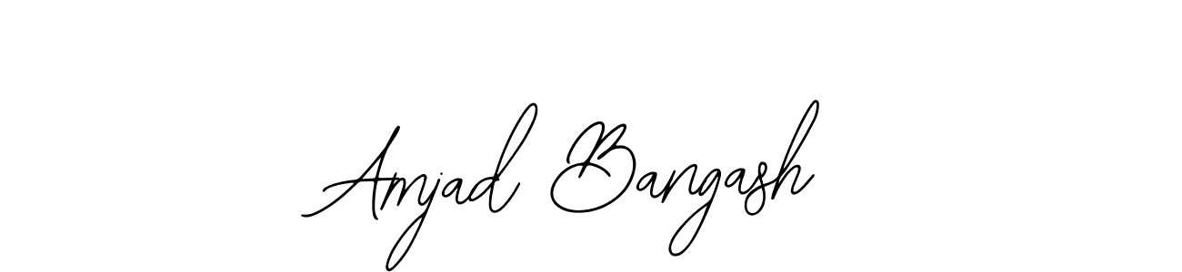 Make a beautiful signature design for name Amjad Bangash. With this signature (Bearetta-2O07w) style, you can create a handwritten signature for free. Amjad Bangash signature style 12 images and pictures png