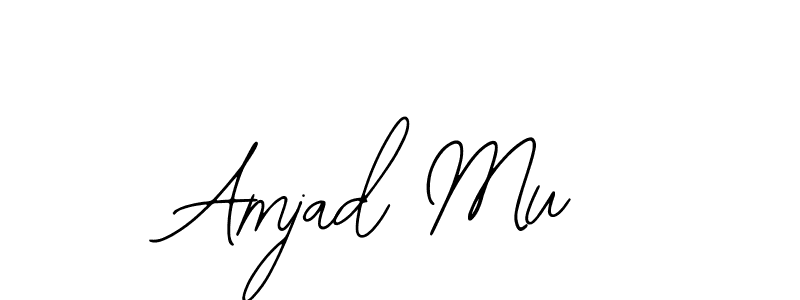 You should practise on your own different ways (Bearetta-2O07w) to write your name (Amjad Mu) in signature. don't let someone else do it for you. Amjad Mu signature style 12 images and pictures png