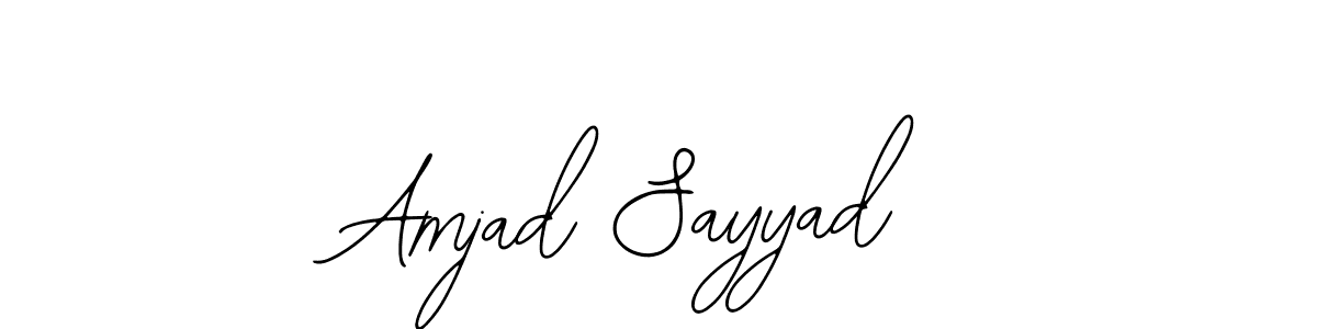 Bearetta-2O07w is a professional signature style that is perfect for those who want to add a touch of class to their signature. It is also a great choice for those who want to make their signature more unique. Get Amjad Sayyad name to fancy signature for free. Amjad Sayyad signature style 12 images and pictures png