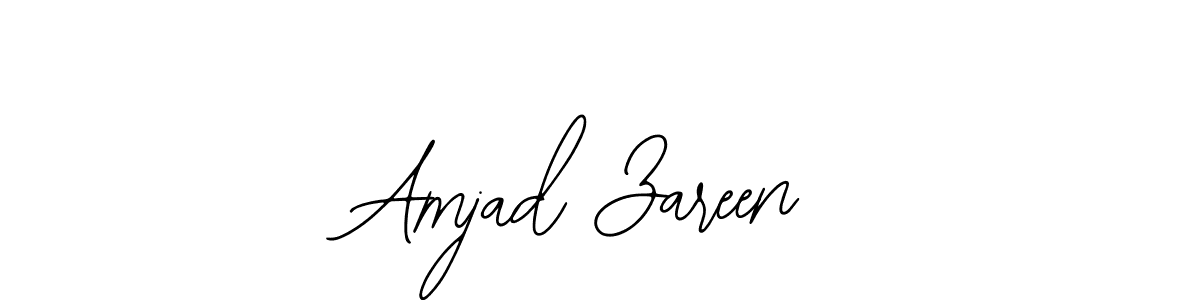 Design your own signature with our free online signature maker. With this signature software, you can create a handwritten (Bearetta-2O07w) signature for name Amjad Zareen. Amjad Zareen signature style 12 images and pictures png