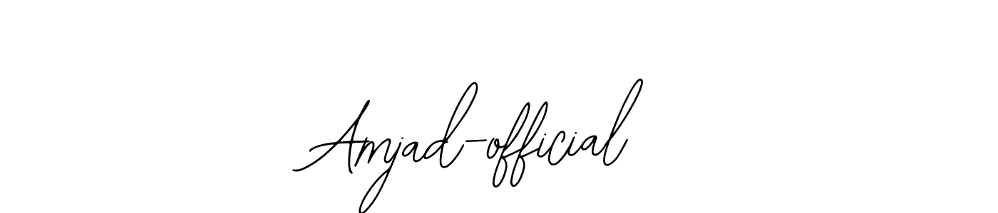 Use a signature maker to create a handwritten signature online. With this signature software, you can design (Bearetta-2O07w) your own signature for name Amjad-official. Amjad-official signature style 12 images and pictures png