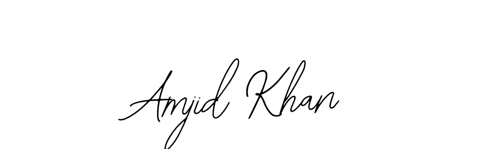 Design your own signature with our free online signature maker. With this signature software, you can create a handwritten (Bearetta-2O07w) signature for name Amjid Khan. Amjid Khan signature style 12 images and pictures png