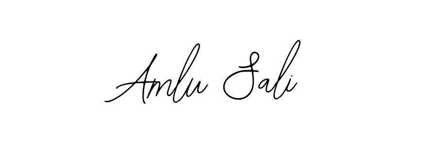 if you are searching for the best signature style for your name Amlu Sali. so please give up your signature search. here we have designed multiple signature styles  using Bearetta-2O07w. Amlu Sali signature style 12 images and pictures png