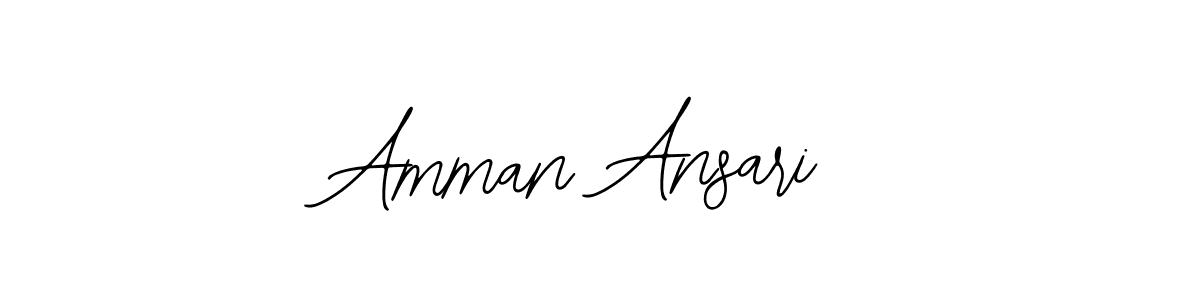 Amman Ansari stylish signature style. Best Handwritten Sign (Bearetta-2O07w) for my name. Handwritten Signature Collection Ideas for my name Amman Ansari. Amman Ansari signature style 12 images and pictures png