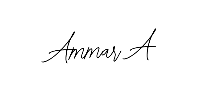 How to make Ammar A signature? Bearetta-2O07w is a professional autograph style. Create handwritten signature for Ammar A name. Ammar A signature style 12 images and pictures png