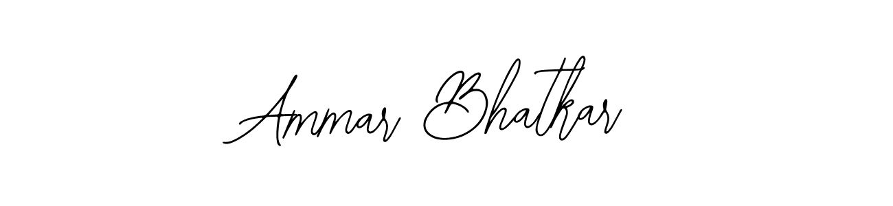 You should practise on your own different ways (Bearetta-2O07w) to write your name (Ammar Bhatkar) in signature. don't let someone else do it for you. Ammar Bhatkar signature style 12 images and pictures png