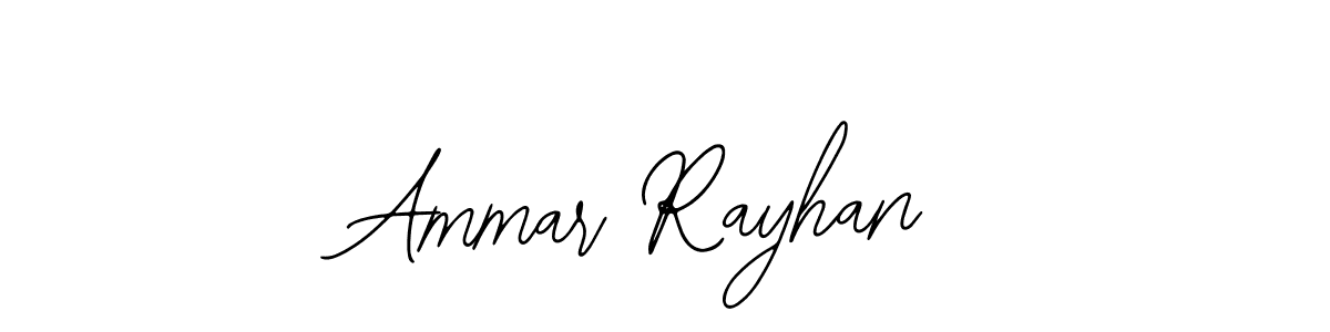 Use a signature maker to create a handwritten signature online. With this signature software, you can design (Bearetta-2O07w) your own signature for name Ammar Rayhan. Ammar Rayhan signature style 12 images and pictures png