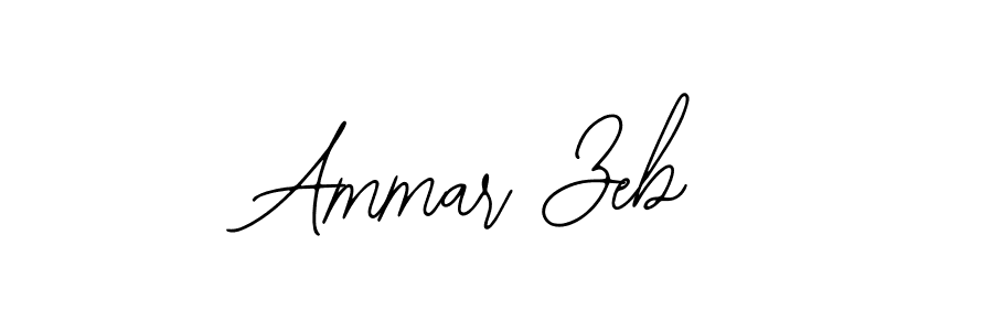Design your own signature with our free online signature maker. With this signature software, you can create a handwritten (Bearetta-2O07w) signature for name Ammar Zeb. Ammar Zeb signature style 12 images and pictures png