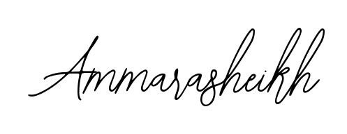 Enhance your business communications with Ammarasheikh signature in Bearetta-2O07w lettering. Clean, modern, and universally compatible. Ammarasheikh signature style 12 images and pictures png